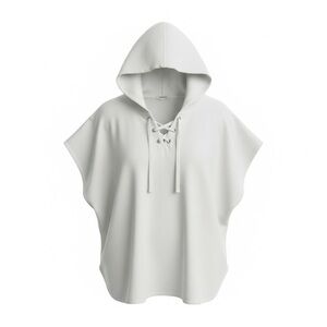 GARAGE White Lace-Up Hooded Top